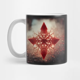 star, christmas, love, joy, winter, red, white Mug